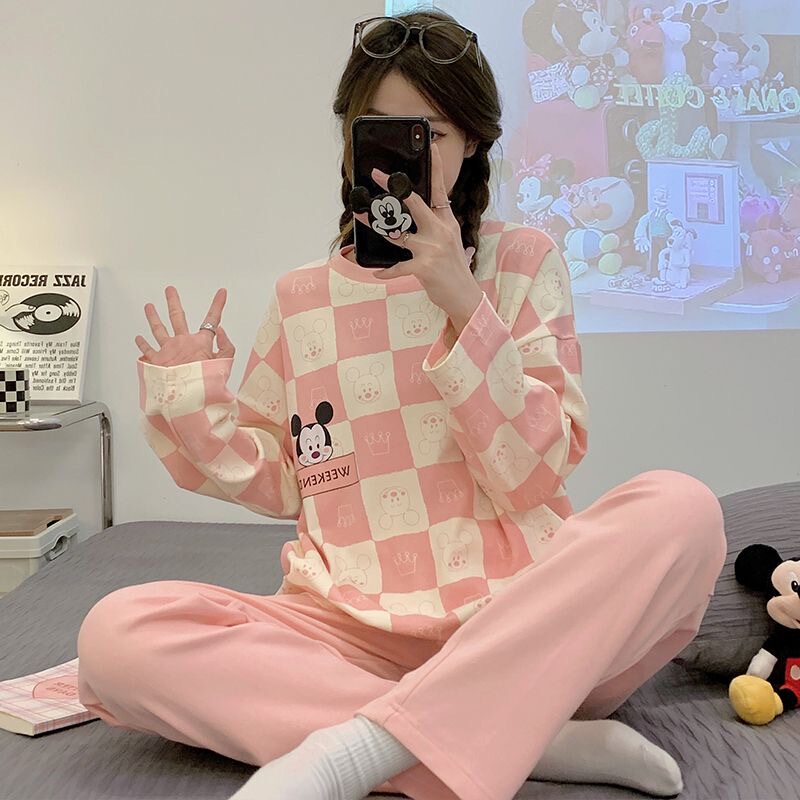 High-End Pure Cotton Pajamas for Women, Spring and Autum New Style, Long-Sleeved, Casual, Loose, Can Be Worn Outside, Cotton Home Clothes Set, Autum and Winter High-End Pure Cotton Pajamas for Women, Spring and Autum New Style, Long-Sleeved, Casual, Loose, Can Be Worn Outside, Cotton Home Clothes Set, Autum and Winter