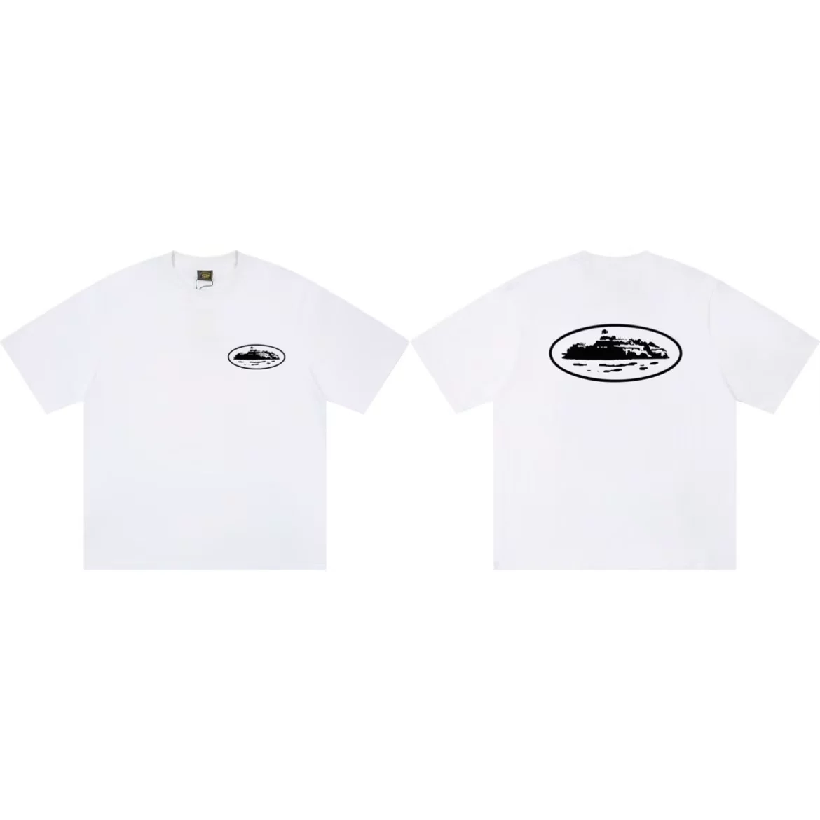 Футболка с принтом Corteiz Letter Graphic Print Tee 26ss Alcatraz с буквой графический принт короткий рукав