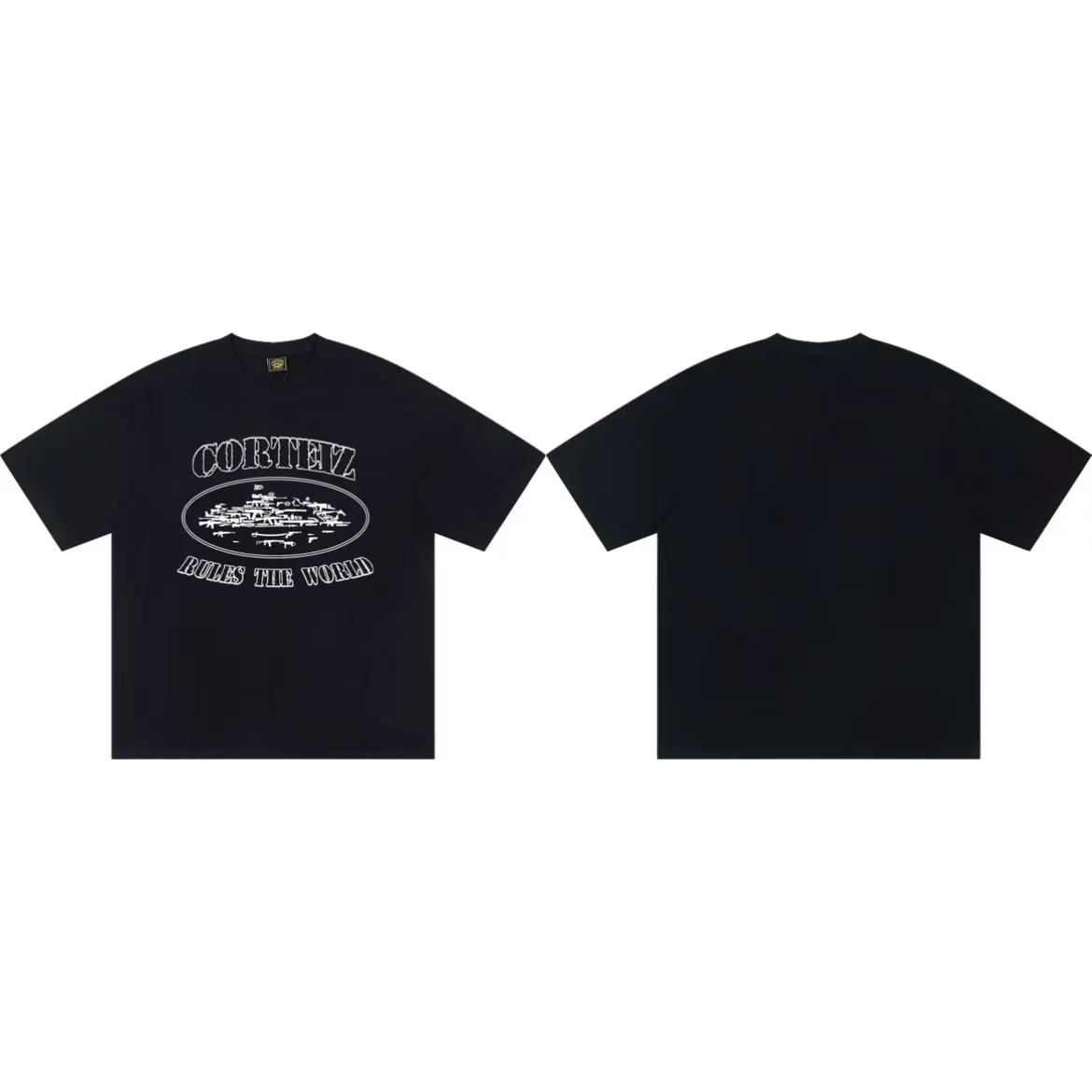 Футболка с принтом Corteiz Letter Graphic Print Tee 26ss Alcatraz с буквой графический принт короткий рукав