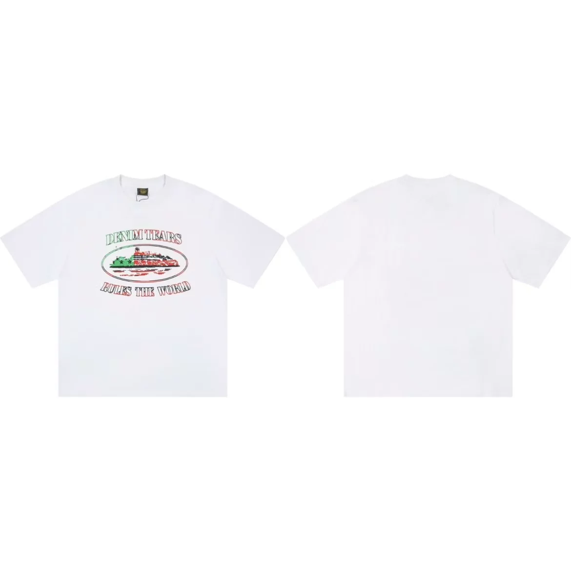 Футболка с принтом Corteiz Letter Graphic Print Tee 26ss Alcatraz с буквой графический принт короткий рукав