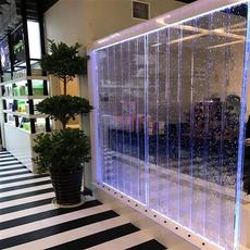 USB-подушка 沙发隔断鱼缸水幕墙流水墙气泡水舞大型亚克力屏风隔断玄关鱼缸客