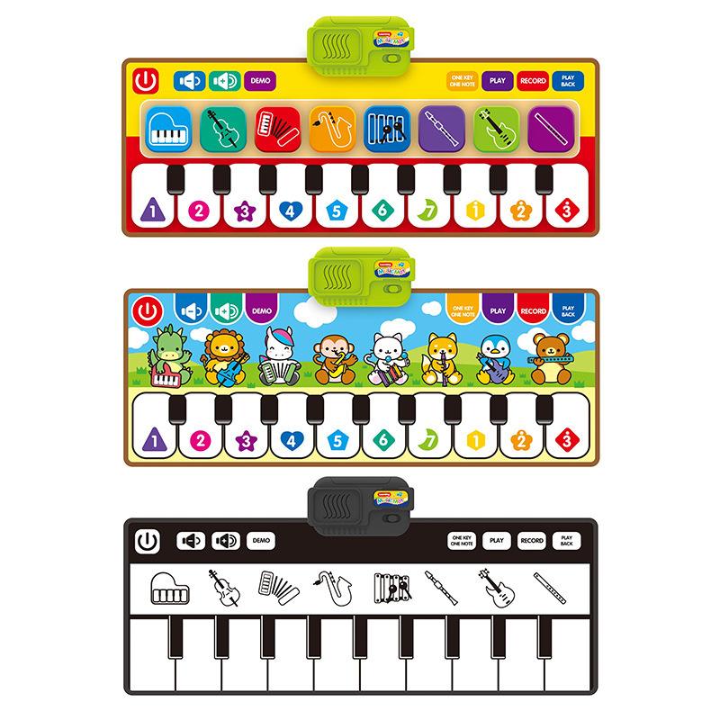 Children Blanket Music Toy Piano Early Teach Violin Dancing Baby Electronic Pedant-game Puzzle crawling cushion Animals Multi-Taobao