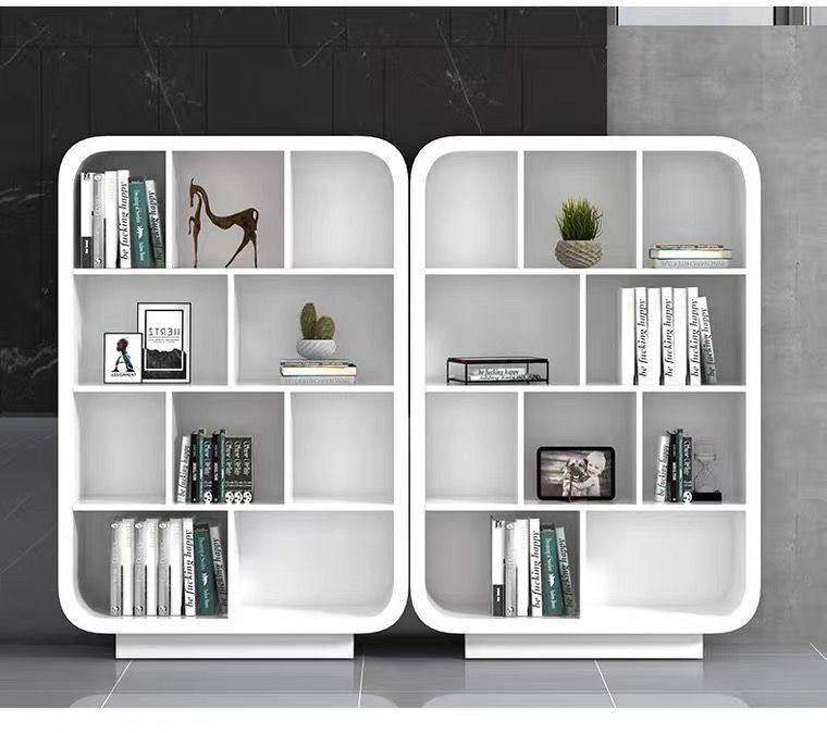 White Simple Company Boss Desk Supervisor Office Decoration Cabinet Locker School Bookcase Floor-to-ceiling File Cabinet