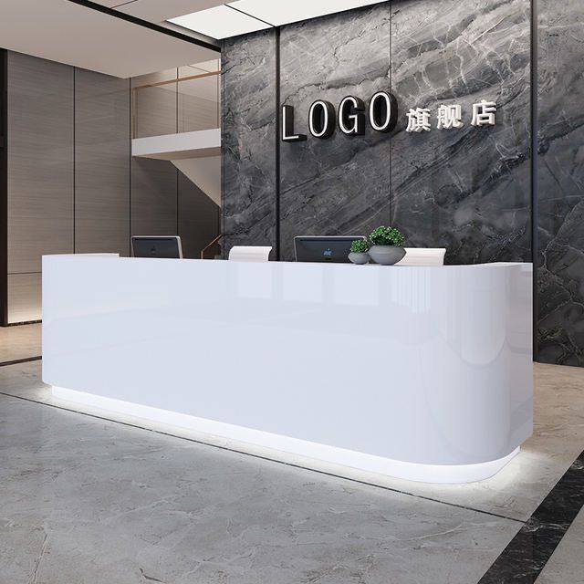 Company Painting Front Desk Simple Modern Arc Bar Table Bar Bar Bar Clothing Store