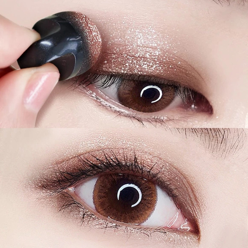 Orchid small magic box lazy three-color eyeshadow palette gradient pearlescent eyeshadow earth color matte nude makeup small mushroom head girl