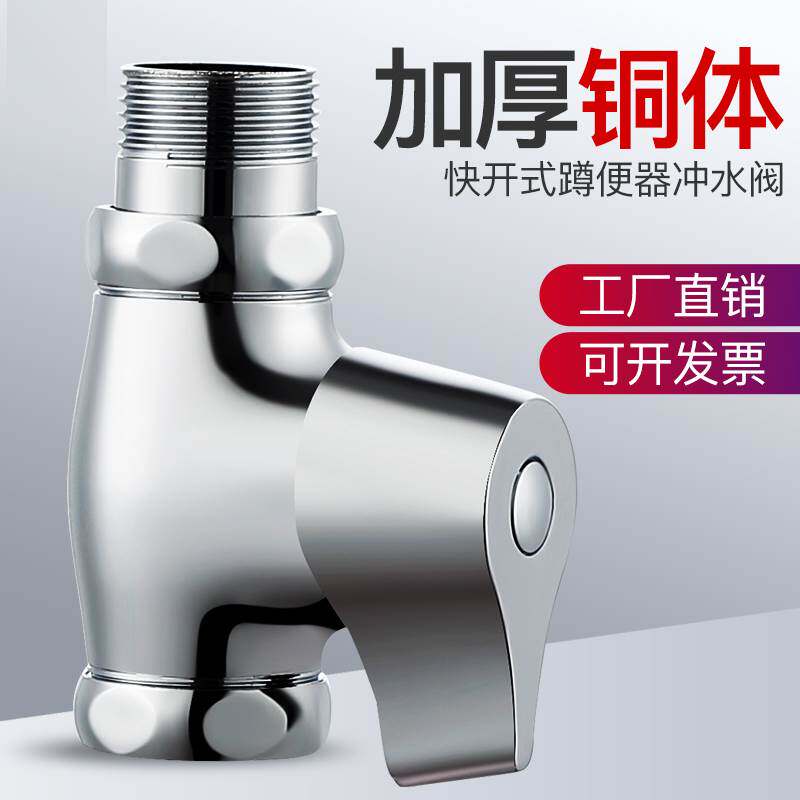 Quick-open toilet flushing valve dressing room switch valve copper stool valve delay valve squatting toilet pool 6 minutes 1J