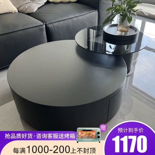 Легкий роскошный дом гостиной журнальный столик небольшая квартира скандинавская каменная тарелка Круглу