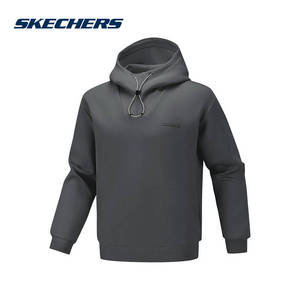 Skechers斯凯奇卫衣26新款男舒适时尚百搭秋冬针织连帽衫P126M013