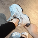 Jia Bufake daddy shoes for women 2024 new ins trendy spring thick-soled trendy cool white sneakers for women