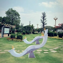 Outdoor luminous seesaw park landscape colorful double seesaw Internet celebrity retro Chinese style Ruyi seesaw