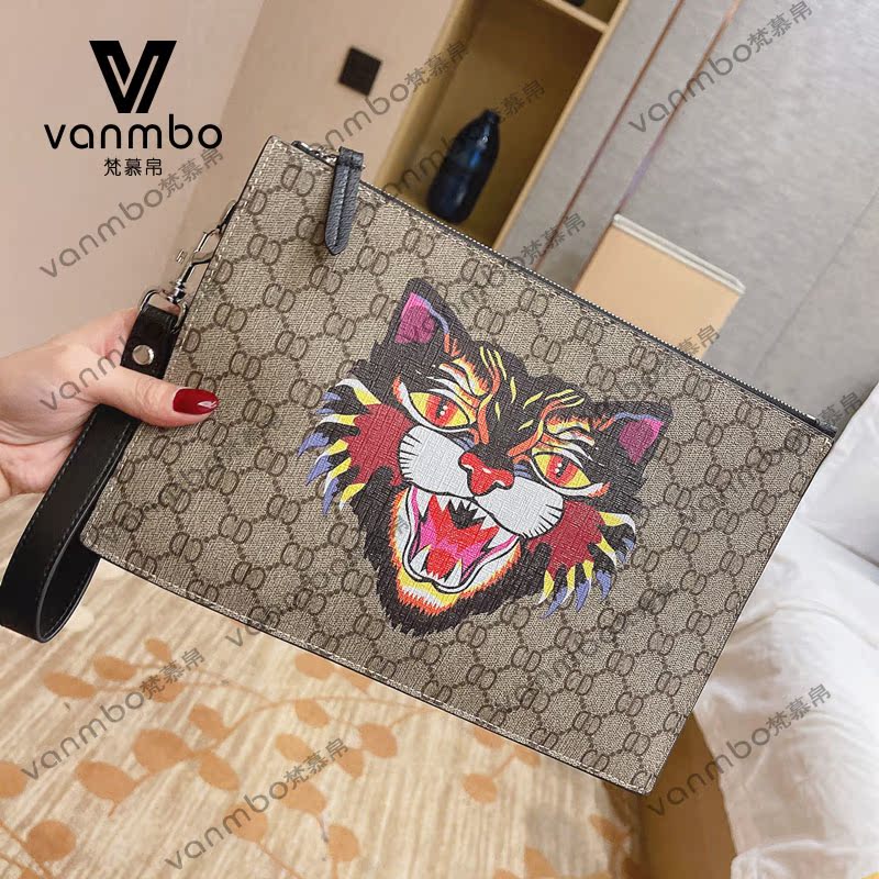 Men's bag Luxury Brands Hands with Leather Men's Wallet Ins Tide Handbag Casual Handbag Business Men's Bags