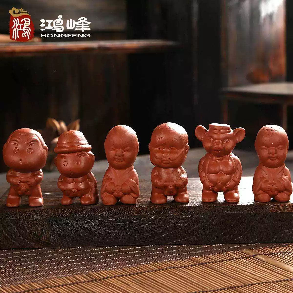手工紫砂茶寵童子造型噴水茶道配件卡通小孩造型茶寵-Taobao-Tmall