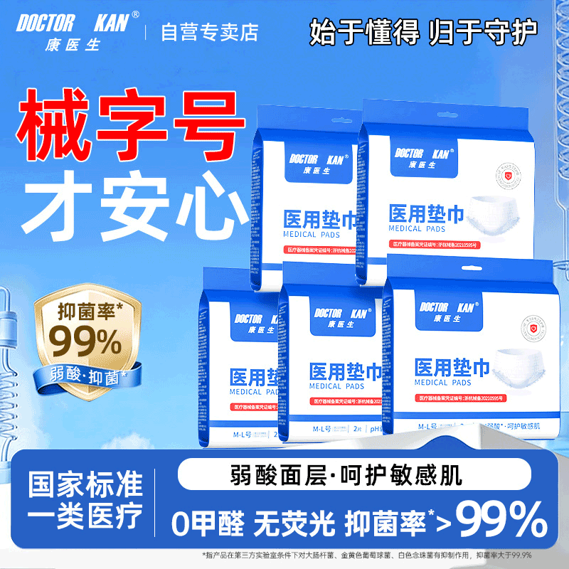 医用安睡裤女经期用防漏裤型卫生巾姨妈夜安裤大码安心裤官方