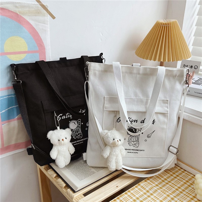 Primary school tuition bag shoulder canvas bag class bag primary school tuition bag carry bag shoulder messenger bag