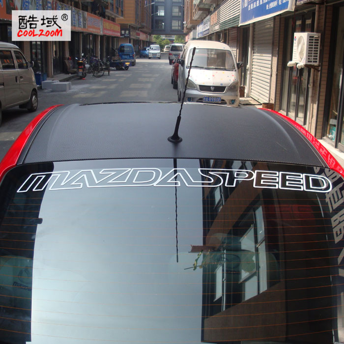 Mazda3Mazda6 Rui Wing Horse 2 star Avenging hollow windshield sticker Rear bumper sticker Reflective patch Car sticker
