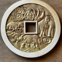 Ancient coins Hongwu Tongbao back three animals diameter 68 mm thickness 3 6 mm material brass