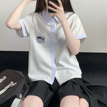 (Waterland) One-one-one-one-one-one-one-one-foot JK original genuine relaxation 100 hitch-striped summer student school for short sleeves shirt