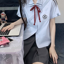 An inter-scale original design (cherry blossom attached) Summer Korean-style jk uniform short sleeve 100 hitch school for a feeling shirt woman