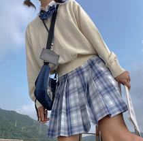 (Jin Yu Chuan)One-foot JK painter original plaid pleated skirt Short skirt Mid skirt