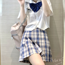 (Blueberry Yoghurt) Feet-feet JK original gnedresses plexignea skirt half body dress Short skirt