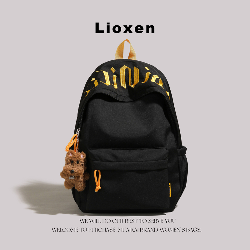 Lioxen Black Lightweight Backpack Unisex Large Capacity Simple Backpack Junior High School High School College Student School Bag Lioxen Black Lightweight Backpack Unisex Large Capacity Simple Backpack Junior High School High School College Student School Bag