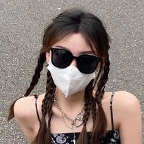 In 2023 the new sunglasses female advanced sensation in round face and thin glasses holiday shading anti UV sunglasses
