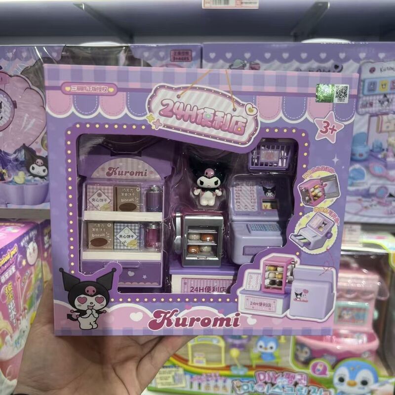 Sanrio Kuromi 24-Hour Convenience Store Pretend Play Children's Toys Girls Mini Shop Miniature Scene Sanrio Kuromi 24-Hour Convenience Store Pretend Play Children's Toys Girls Mini Shop Miniature Scene