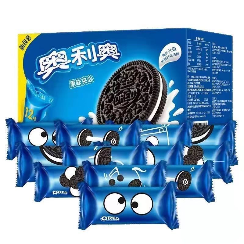 Oreo cracked biscuit original casual food net red snack value 12 small pack snack breakfast children 696g