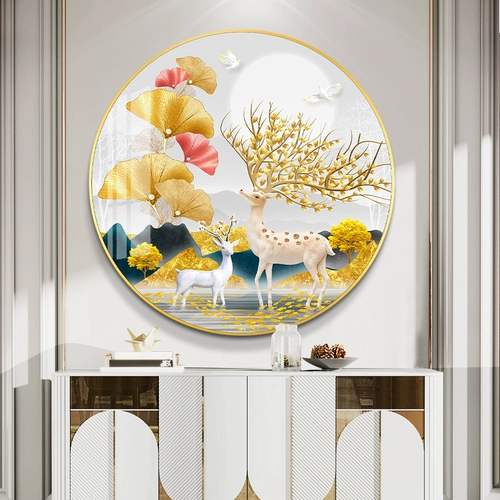 Крестовая стежка оленя оленя 2023 Новая 5D Diamond Painting полна буровых комнат гинкго листовые наклейки на лосей джиншан