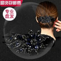 Rhinestone pressure clip large plate hair clip adult wild hair accessories ponytail plate hair clip lady hair clip head card