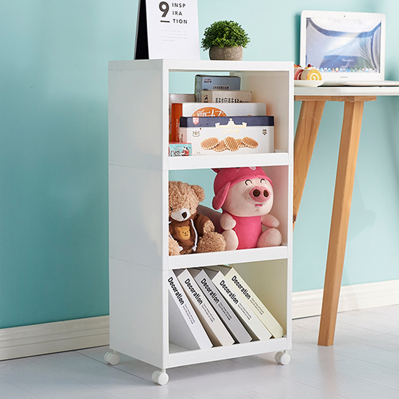 Multi-layer removable storage cabinet kitchen rack floor-to-ceiling living room bathroom book organizer rack sundries storage box