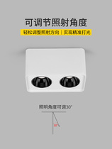 Anti-glare led spotlight main light guest light double head single head restaurant three head opening bold light deep surface mounted downlight