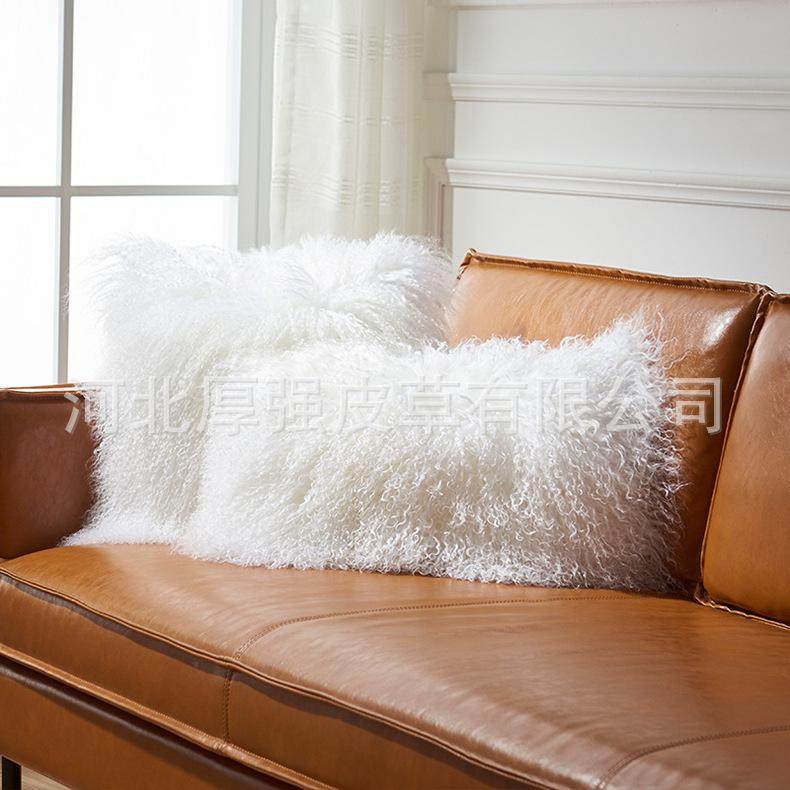 Sofa wool mat sheep leather whole fur Australian cushion winter window floating pure pillow Nordic window carpet Australia
