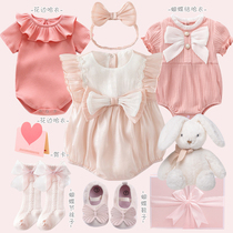 Baby gift box clothes set newborn meet gift princess girl baby one year old full moon gift hundred days high-end