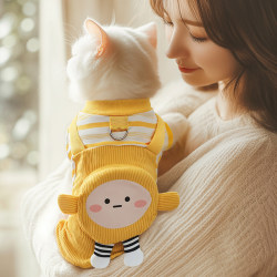 Cat Clothes Spring and Autumn New Anti-Shedding Pet Clothing Spring Belly Protection Devon Ragdoll Blue Cat Four-Legged Overalls