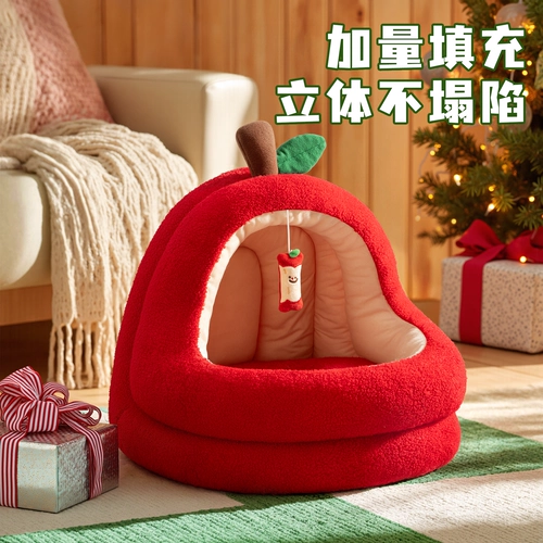 Гнездо для кошек Пинъань Го, универсальное для всех сезонов, полузакрытое, безопасное, гнездо для сна кошек, теплая зимняя будка для собак, большая кошачья кроватка