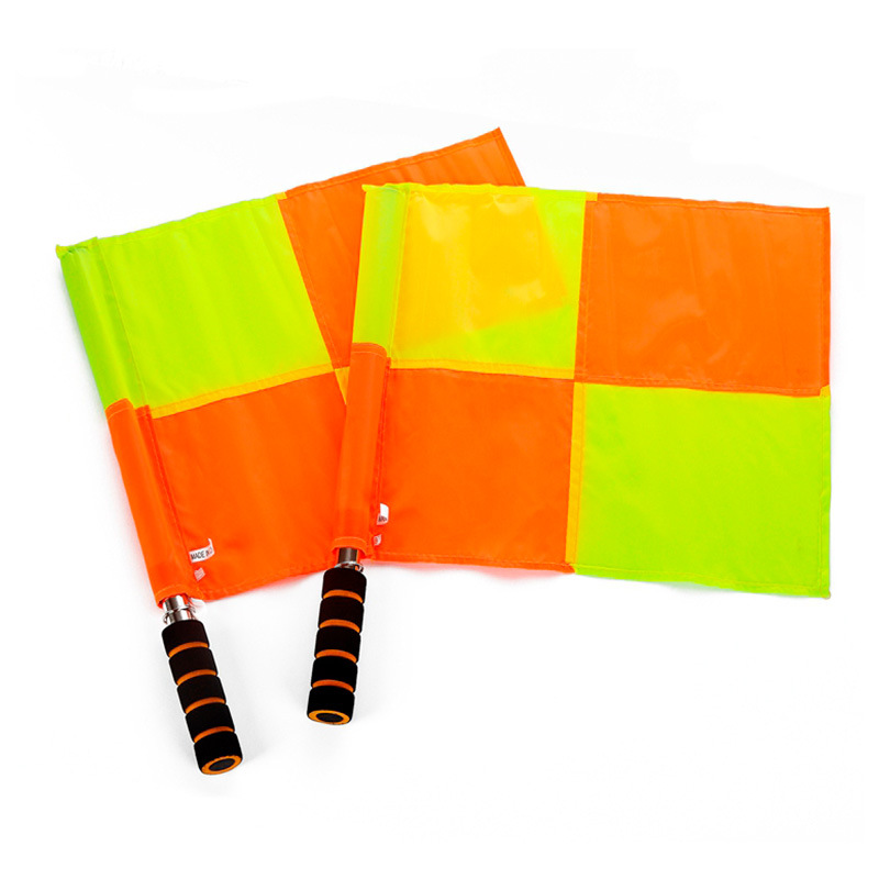 Edge Flag Football Referee Flag Patrol Flag Football Offside Flag 2pcs Cloth Cover Long Term Supply