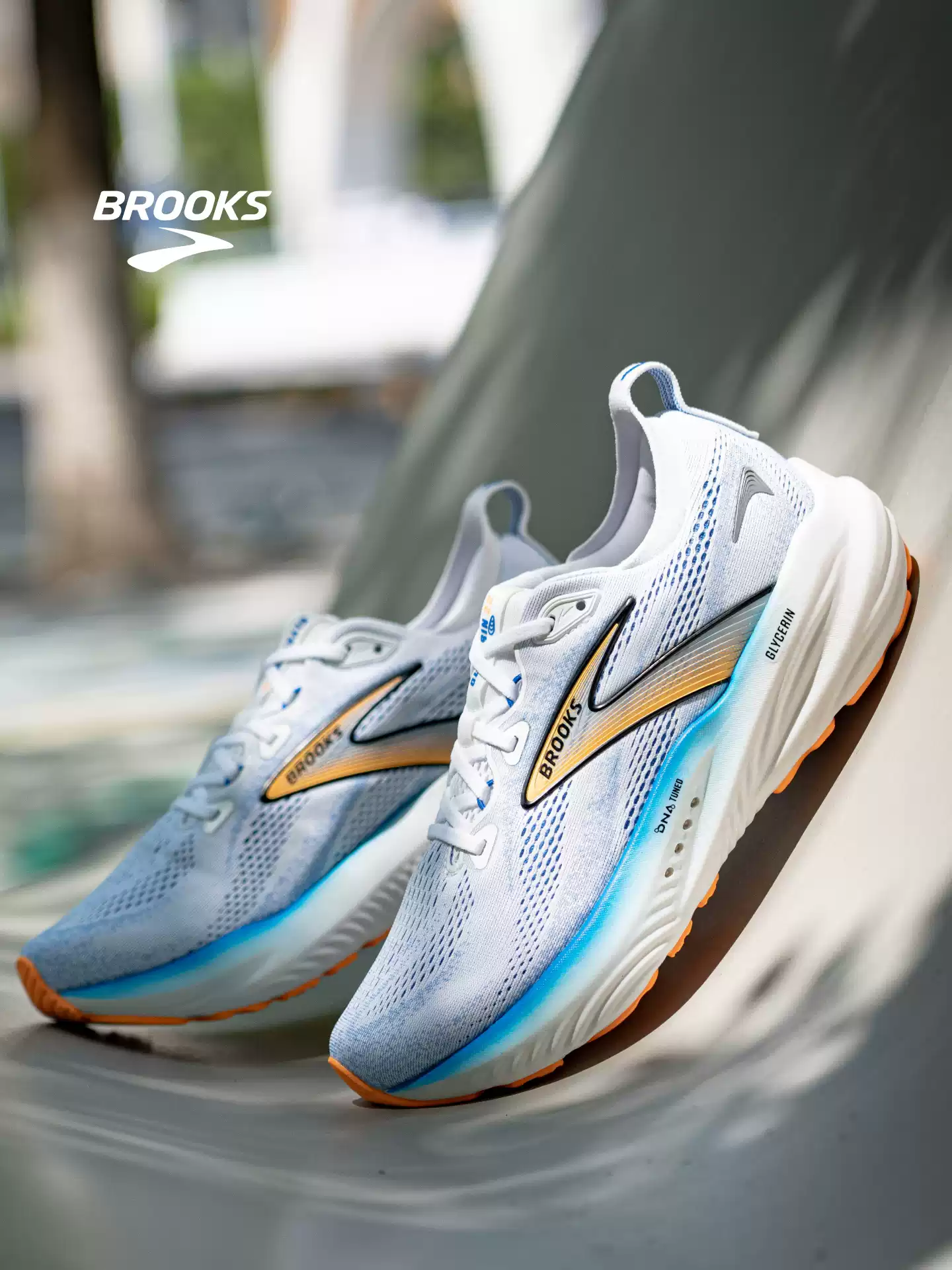 Brooks glycerin 22 men's running shoes - shock absorption, official sports, marathon