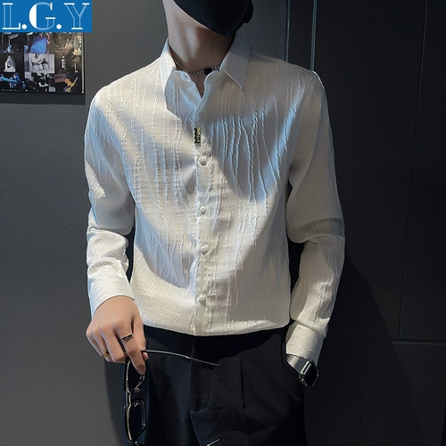 Трендовая демисезонная рубашка, изысканный стиль, в корейском стиле