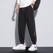 Shakawa mens clothing summer new products lightweight and simple line casual pants fashion thin sports beam foot tide