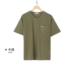 Guda Clothing Studio Short Senior Men Short Sleeve T-shirt Roose Khan Shirt Summer Half-Sleeve Pocket