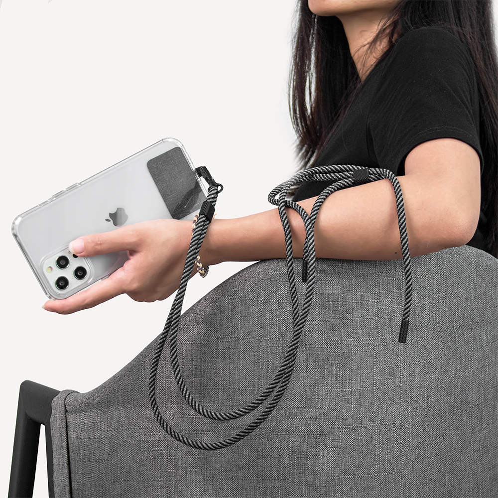 Mobile phone rope slope can be applied to Apple 13 Huawei oppo Xiaomi simple universal portable fixed jacket anti-loss hung neck and durable mobile phone protective shell back film adjustable band holding bag