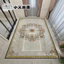 European-style living room mosaic tiles imitation water jet puzzle floor tiles all-ceramic anti-slip entrance hall restaurant style floor tiles