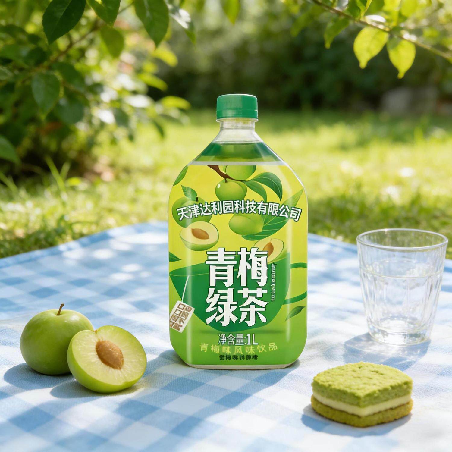梅緑茶1リットル大ボトル：爽やかで喉の渇きを癒す夏の飲み物。特別価格！