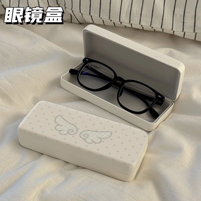 Gray Star Angel Glasses Case Portable Anti-Pressure Carry-On Myopia Glasses Box Sunglasses Student Storage Couple Style