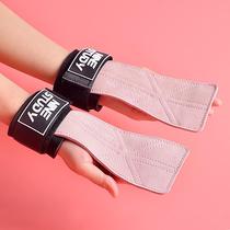 Deadlift booster belt womens fitness gloves pull-up grip palm protector cowhide anti-slip palm wrist protector in stock