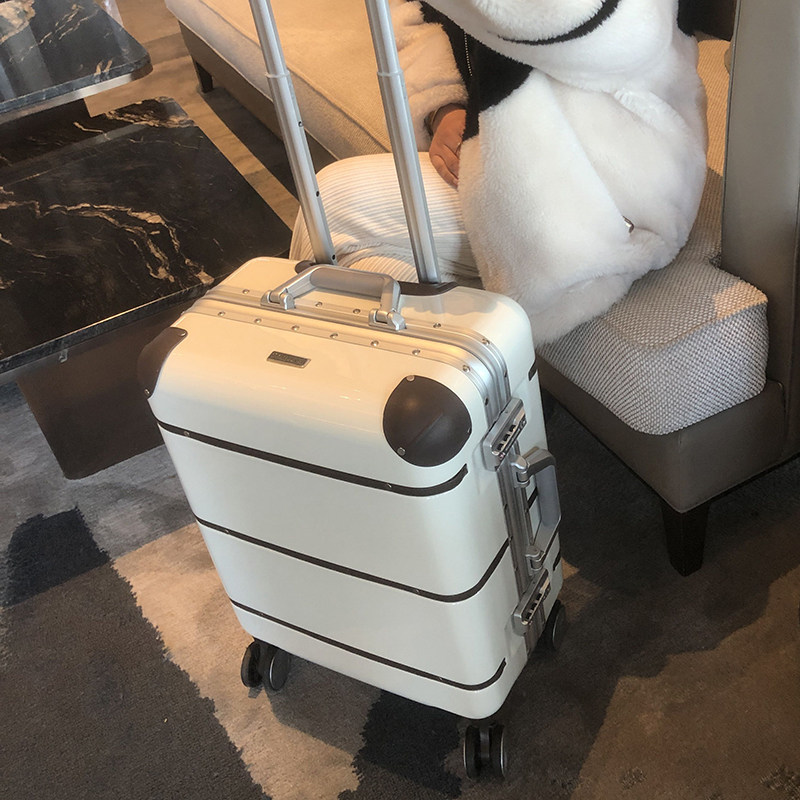 Japanese suitcase den case 20 inch aluminum frame PC Code Lock Large Capacity Pull Rod suitcase 28 sturdy and durable