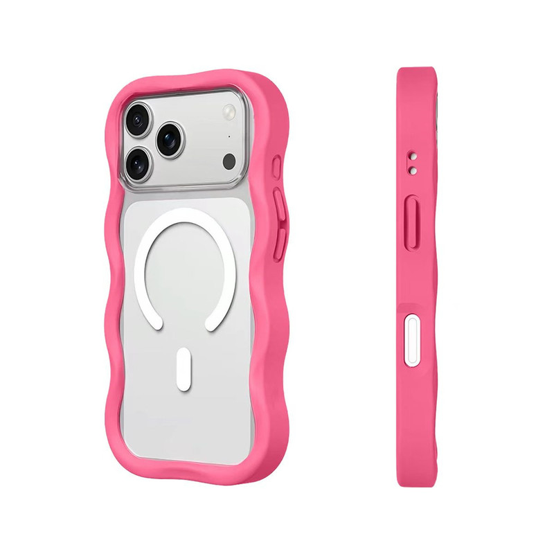 Magnetic Back Cover 18Promax Suitable for Apple 17Promax, Can Be Changed to Iphone16Promax Phone Case with Wavy Liquid Border Magnetic Back Cover 18Promax Suitable for Apple 17Promax, Can Be Changed to Iphone16Promax Phone Case with Wavy Liquid Border