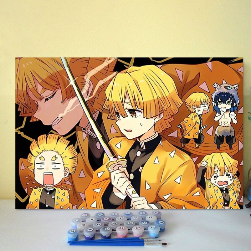 success  成功 （油彩画） success 成功 （油彩画） 鬼灭之刃时透无一郎数字油画2025新款