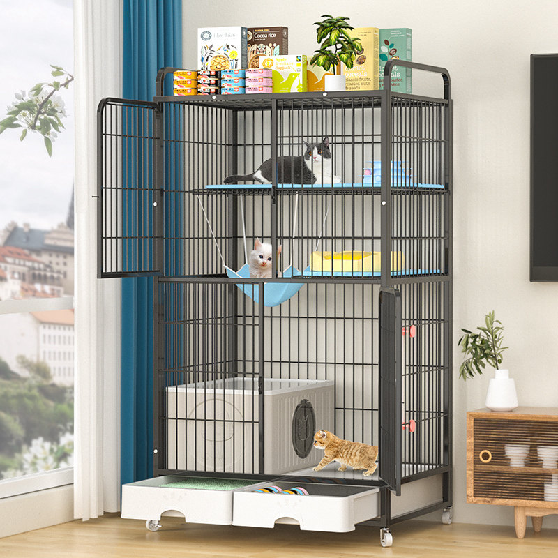 Large Cattery Cat cage for home indoor does not occupy any space cat house large size ...